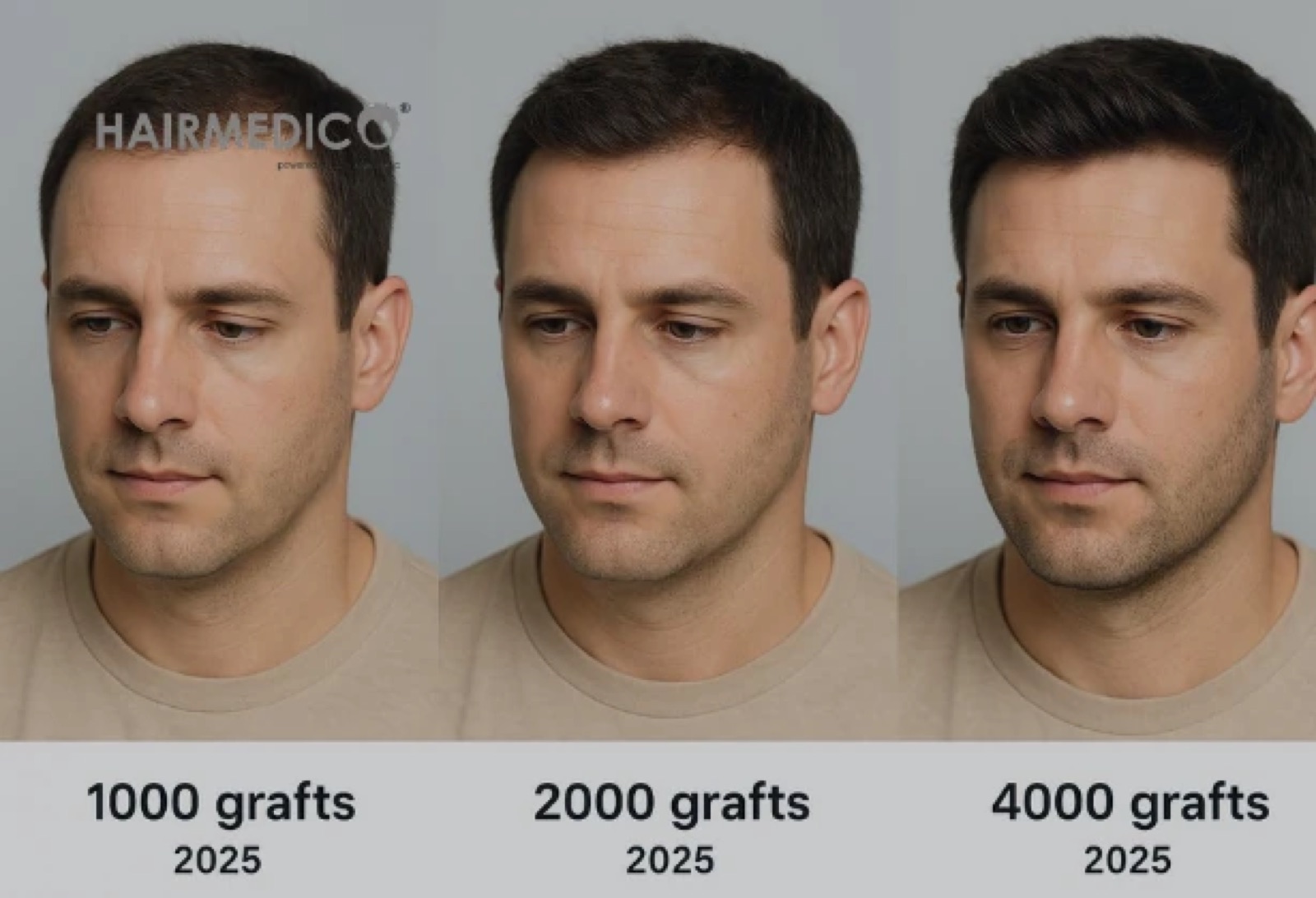 Hair Transplant Results by Graft Count